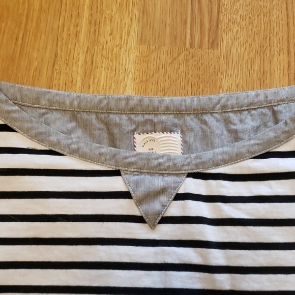 ANTHRO Postmark mixed media top sz XS - Picture 2 of 5